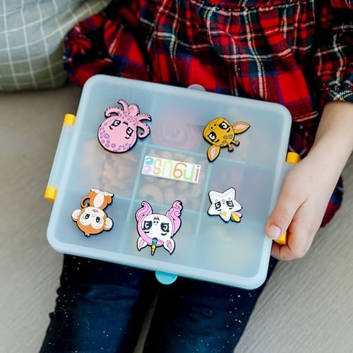 Travel Snack Box for Kids - Customizable Snackbox Container Organization System with Removable Dividers and Fun Silicone Character Decorations - Air-Tight Dishwasher-Friendly Toddler Food Containers - Image 9