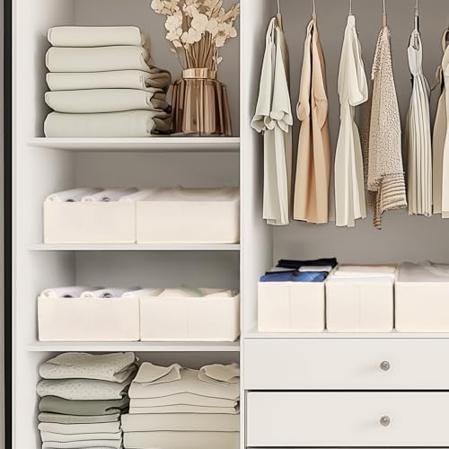 Criusia Drawer Organizer Clothes, 21 Pack Dresser Organizer for Baby Clothes, Underwear, Sock - Foldable Closet Organization and Storage Dividers Bins for Nursery, Bedroom (Beige) - Image 7