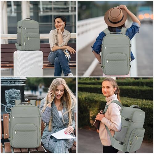 MOMUVO Travel Backpack Sets for Women,Carry On Backpack Flight Approved,Large Laptop Backpack Luggage Backpack with USB Charging Port,17.3 Inch - Image 8