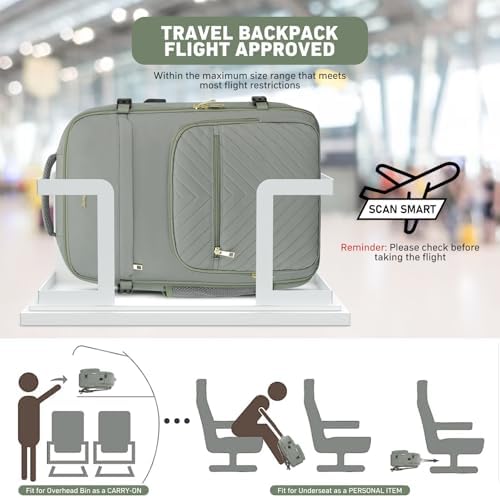 MOMUVO Travel Backpack Sets for Women,Carry On Backpack Flight Approved,Large Laptop Backpack Luggage Backpack with USB Charging Port,17.3 Inch - Image 6