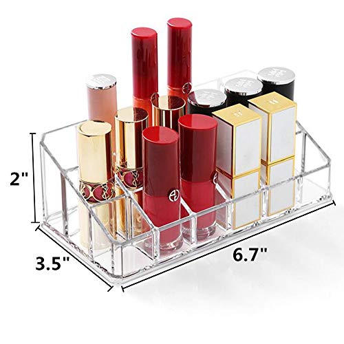 Weiai Lipstick Holder 18 Spaces Lipgloss Organizer, 3 Rows - Multi Level, Makeup Holder & Cosmetics Storage Display - Image 3
