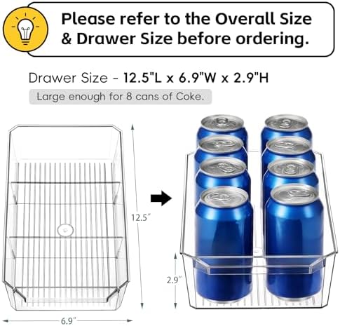 2 Set, 2 Tier Clear Organizer with Dividers for Cabinet, Shlef, Counter - MultiUse Slide-Out Storage Container - Kitchen, Pantry, Medicine Cupboard Bins, Bathroom, Vanity Makeup, Under Sink Organizing - Image 3