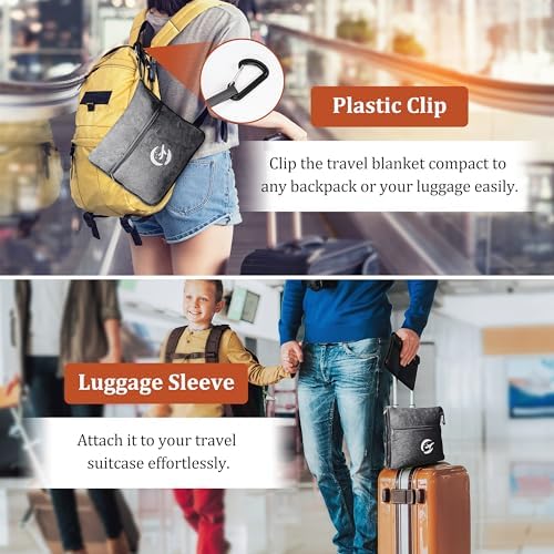 Tirrinia Soft Travel Blanket Pillow, 3-in-1 Foldable Airplane Throw Blanket, Long Flight Essentials, Car Pillow, Lightweight Travel Accessories - Image 5