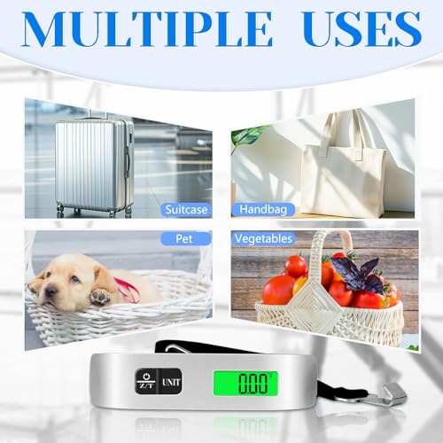 Luggage Scale, 110lb Luggage Weight Scale with 4 Unit Switching Functions&LED Display, Luggage Scale Travel Digital for Weighing Luggage, Backpacks, Packages and Markets - Image 2