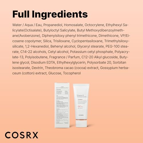 COSRX Vitamin E Vitalizing Face Sunscreen SPF 50, 1.69 fl oz, SPF Moisturizer, Lightweight under Makeup, Travel Essentials, Summer Essentials, Korean Skin Care, Korean Sunscreen for Face - Image 8