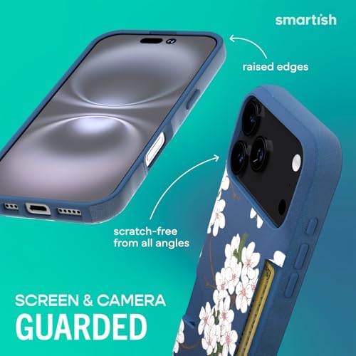 Smartish® iPhone 17 Pro Max Wallet Case - Wallet Slayer Vol. 1 [Slim + Protective] Credit Card Holder - Drop Tested Flip Hidden Card Slot Cover for Apple iPhone 17 Pro Max - Very Cherry Blossom - Image 6