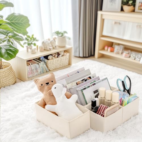 Criusia Drawer Organizer Clothes, 14 Pack Dresser Organizer for Baby Clothes, Underwear, Sock- Foldable Closet Organization and Storage Dividers Bins for Nursery, Bedroom and Dorm (Beige) - Image 9