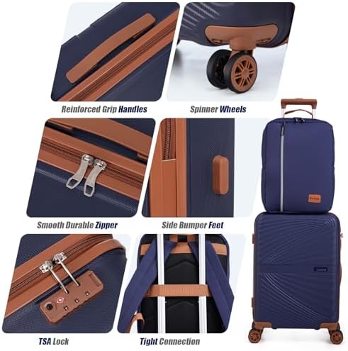 Luggage Sets 3 Piece, Suitcases with Wheels, ABS Hard Case Luggage with TSA Lock Spinner Wheels, Carry On Luggage Set (20inch) - Image 4