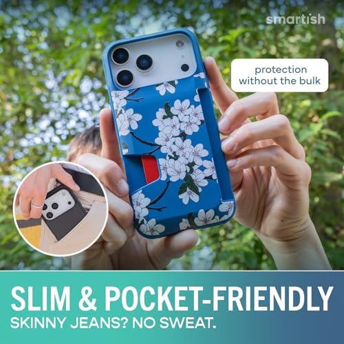 Smartish® iPhone 17 Pro Max Wallet Case - Wallet Slayer Vol. 1 [Slim + Protective] Credit Card Holder - Drop Tested Flip Hidden Card Slot Cover for Apple iPhone 17 Pro Max - Very Cherry Blossom - Image 4