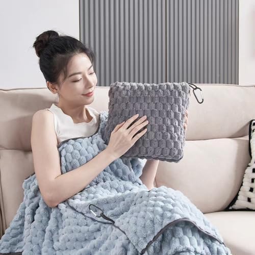 Travel Pillow and Blanket Set – 4-in-1 Memory Foam Neck Pillow, Soft Blanket, Sleep Eyes Mask & Earplugs – Compact & Lightweight Travel Kit for Airplane, Car, and Train Journeys - Image 13