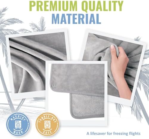 BOACAY Soft & Warm Travel Blanket for Airplane & Car - Long Flight Essential for Women, Men, Kids - Compact Pillow with Luggage Sleeve & Backpack Clip - Image 5