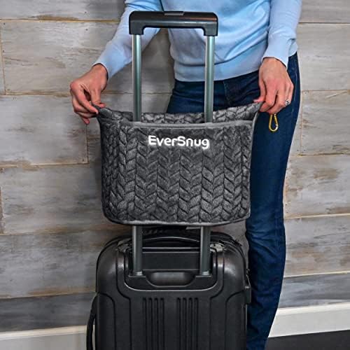 EverSnug Premium Travel Blanket Pillow - Soft 2 in 1 Airplane Blanket with Soft Bag Pillowcase, Hand Luggage Sleeve and Backpack Clip (Grey) - Image 3