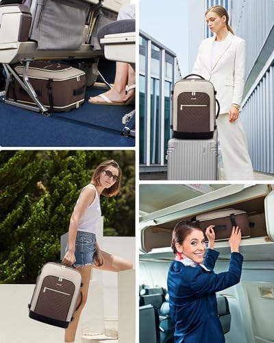 LOVEVOOK Large Travel Backpack for Women, TSA Carry on Backpack for Airplanes, 40L Personal Item Travel Bag for Women fits 17" Laptop,Waterproof Carry on Bag Airplane Approved with 3 Packing Cubes - Image 6