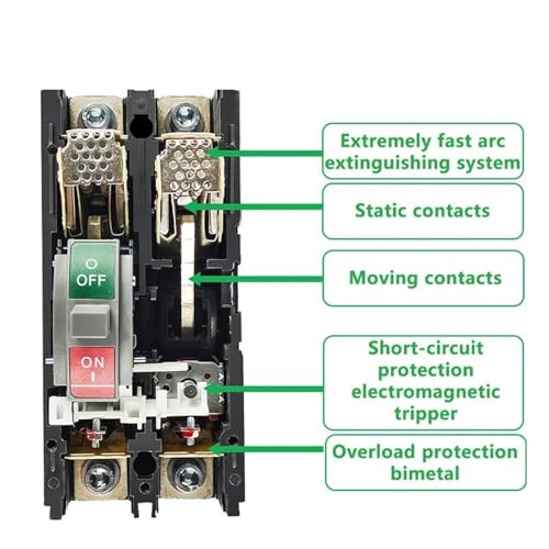DC Solar Molded Case Circuit Breaker Overload Protection Switch Protector 63A-250A 1Pcs(2P 500V,160A) - Image 2