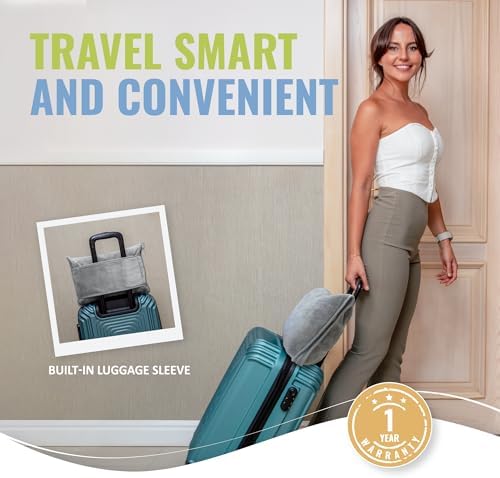 BOACAY Soft & Warm Travel Blanket for Airplane & Car - Long Flight Essential for Women, Men, Kids - Compact Pillow with Luggage Sleeve & Backpack Clip - Image 4