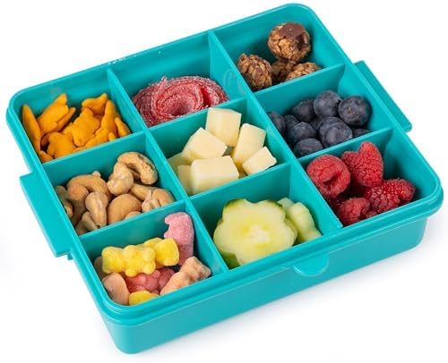 Travel Snack Box for Kids - Customizable Snackbox Container Organization System with Removable Dividers and Fun Silicone Character Decorations - Air-Tight Dishwasher-Friendly Toddler Food Containers - Image 2