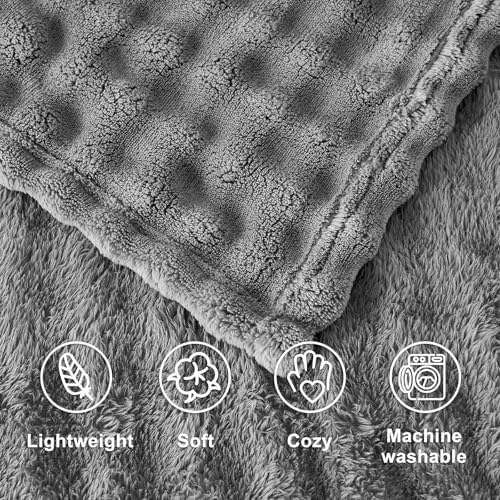 SOCHOW Travel Blanket for Airplane Train and Car, Soft Travel Blanket or Pillow 2 in 1 Compact with Portable Bag Pillowcase, Flight Blanket with Luggage Sleeve and Backpack Clip, Grey - Image 7