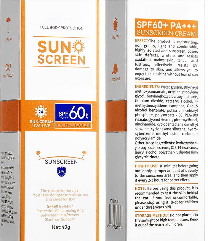Body & Face Sunscreen SPF 60 Travel Size Sunscreen Lotion Broad Spectrum No White-Residue Non-Sticky Water Resistant for All Skin Types Travel Essentials for Women Men Reef Safe 1.41oz - Image 9